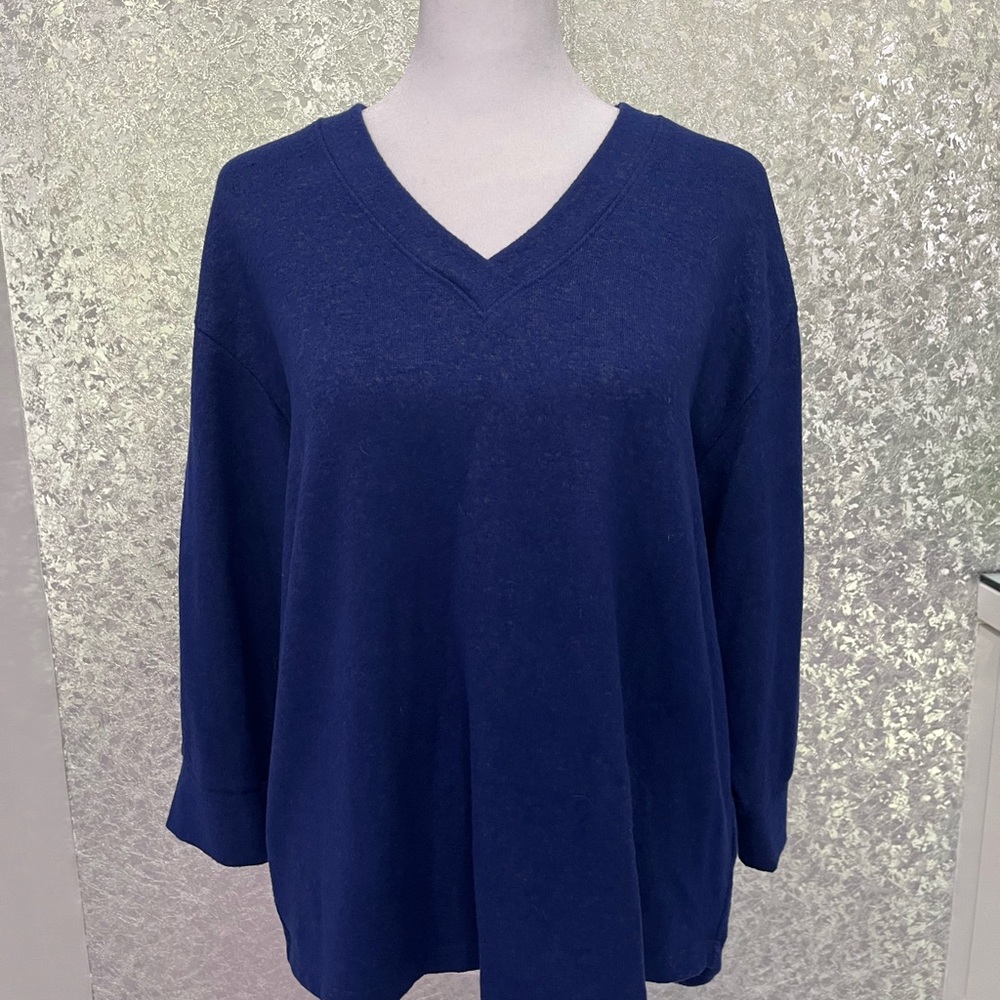 CAbi Royal Blue V-Neck Sweater Size XS